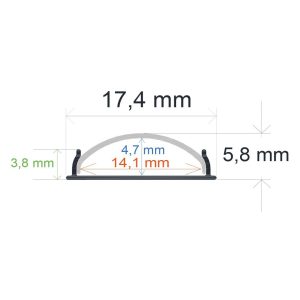 PERFIL ALUMINIO FLEXIBLE 1806 2.5M