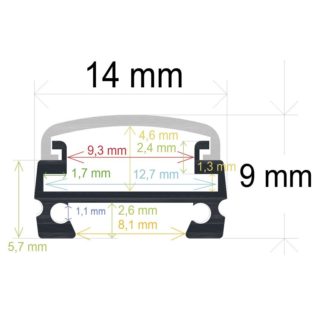 PERFIL ALUMINIO 1409 2M
